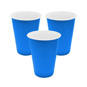 Vaso plástico Feco Festivity 450cc azul 10 uds