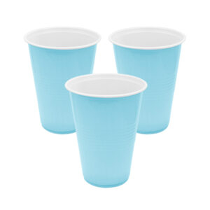 Vaso plástico Feco Festivity 450cc celeste 10 uds