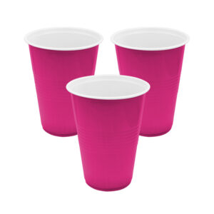 Vaso plástico Feco Festivity 450cc fucsia 10 uds