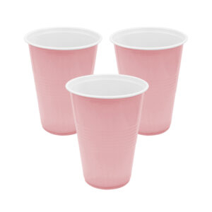 Vaso plástico Feco Festivity 450cc rosado 10 uds