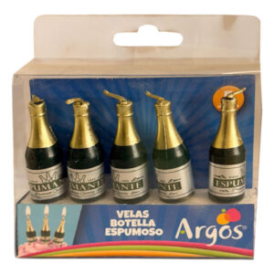 Vela cumpleaños Argos botellas Espumoso 5 uds
