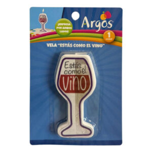 Vela cumpleaños Argos “Estás como el vino”