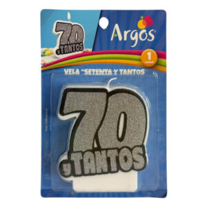 Vela cumpleaños Argos setentas y tantos