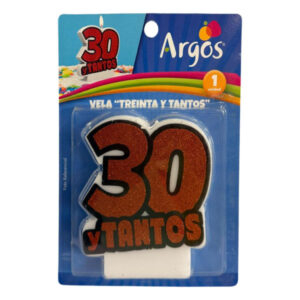 Vela cumpleaños Argos treinta y tantos