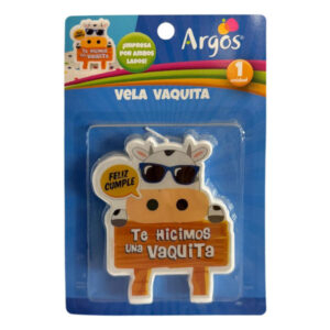 Vela cumpleaños Argos “Te hicimos una vaquita”