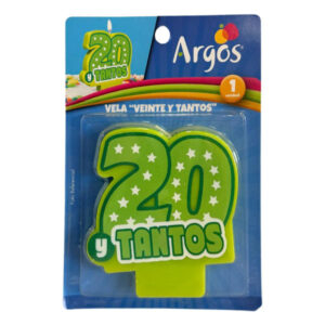 Vela cumpleaños Argos veinte y tantos