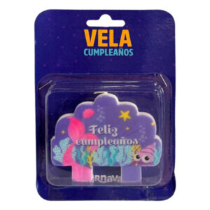 Vela cumpleaños Carnaval “Feliz Cumpleaños” sirena