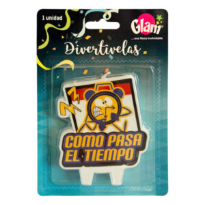 Vela cumpleaños Glam divertivelas “Como pasa el tiempo”