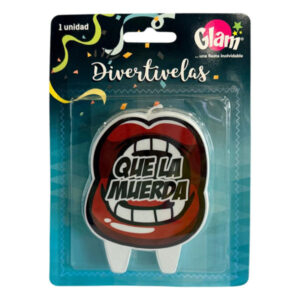 Vela cumpleaños Glam divertivelas “Que la muerda”