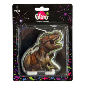 Vela cumpleaños Glam Tiranosaurio 2D