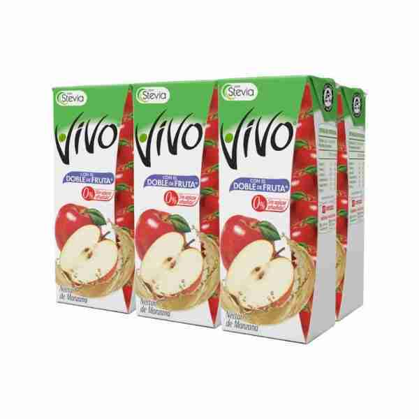 Jugo néctar Vivo Manzana 190ml 24 uds