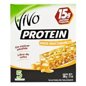 Barra cereal Vivo Protein maní caramelo display 5 uds