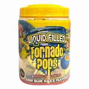 Caramelos Tornado Pops sabor sour blue razz 30 uds