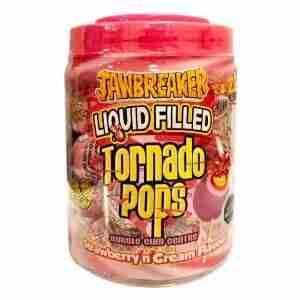 Caramelos Tornado Pops sabor strawberry ‘n’ cream 30 uds